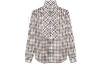 SAINT LAURENT Shirts Women's Black Gray Plaid