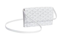 GOYARD Varenne Canvas With Leather Shoulder Bag Crossbody Bag Women's White