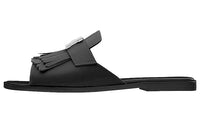 HERMES Auteuil Rubber Sole Slide Slippers Women's Black