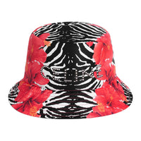 CELINE Studs Bucket Hat In Hibiscus Zebra Nylon
