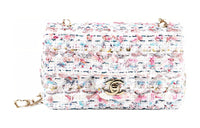 CHANEL 23C Early Spring Woolen Shoulder Bag Crossbody Bag Handbag Mini Women's Multicolor