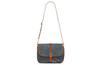 SAINT LAURENT Denim With Leather Crossbody Bag, Shoulder Bag Women's