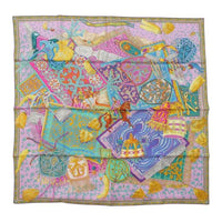 HERMES Silk Silk Scarves Unisex Purple