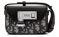 DIOR Lock Smooth Cow Leather Handheld Shoulder Bag Crossbody Bag Extra Small Men's Beige/Black