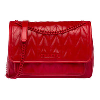 MIU MIU Shiny Leather Shoulder Bag Crossbody Bag Women's Red