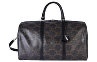 CELINE Leather Travel Bag Handbag Women's Brown