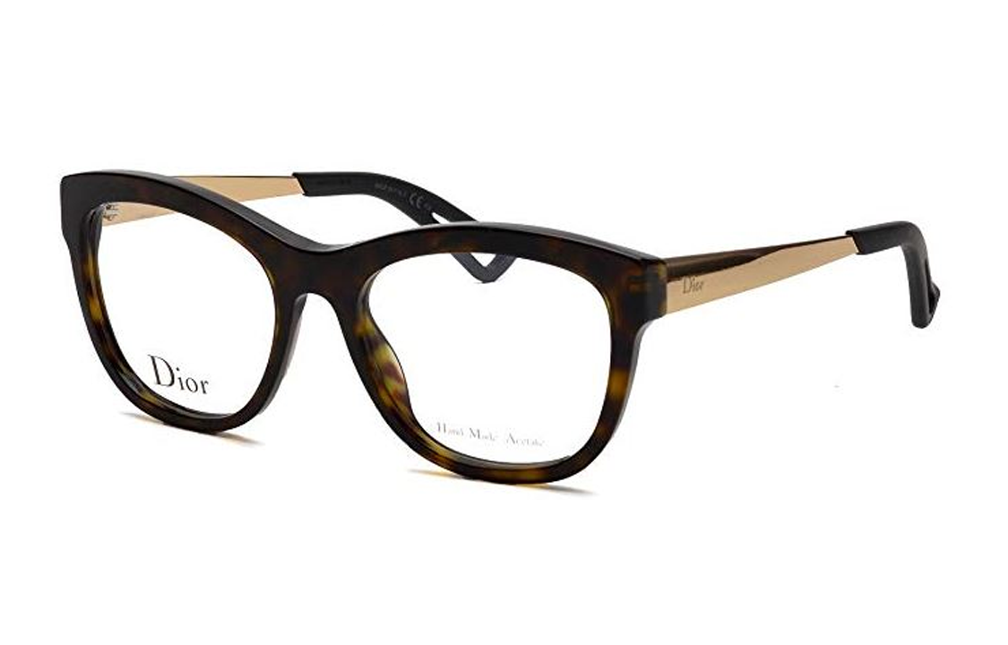 DIOR   Square Eyeglass Frames Women's Tortoiseshell