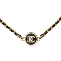 CHANEL Metal Necklaces Women's Gold/Black