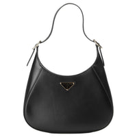 PRADA Cleo Calfskin Handbag Shoulder Bag Women's Black