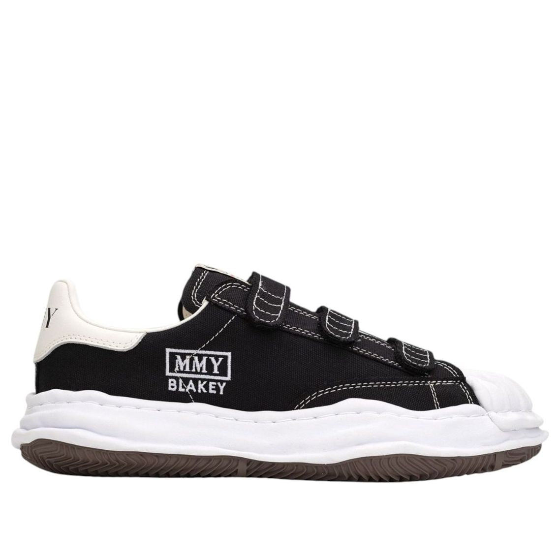 Maison MIHARA YASUHIRO Blakey OG Sole Canvas Low Velcro 'Black' A14FW741-BLK