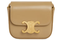 CELINE Triomphe Calfskin Shoulder Bag Crossbody Bag Mini Women's Olive