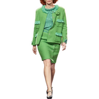 CHANEL Casual Short Skirts Women's Green