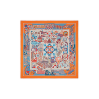 HERMES Silk Scarves Women's Orange