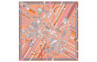 HERMES Silk Scarves Women's Orange
