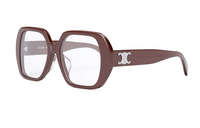 CELINE Acetate Irregular Shape Eyeglass Frames Women's Brown