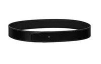 HERMES Box Solid Color Double-Sided Calfskin Leather Belts Men's Black Width: 3.8CM