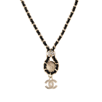CHANEL Necklaces Women's Gold/black/pale Pink