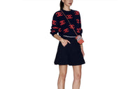CHANEL Casual Short Skirts Women's Marine Blue