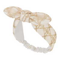 DIOR Lace, Polyamide, Polyester, Viscose, Acetate, Mulberry Silk Hair Bands Unisex Beige