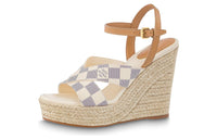 LOUIS VUITTON Starboard Strap Sandals 8cm Women's Beige