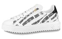 LOUIS VUITTON Time Out Low-Top Skateboard Shoes Women's White Black