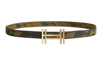 HERMES Minimalist Style Block H Buckle Nylon Belt Men's Width: 3.2cm