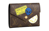LOUIS VUITTON Victorine Canvas With Leather Victoria Wallet Women's Brown
