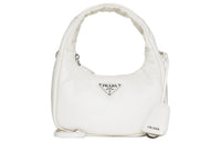 PRADA Sheepskin Hobo Handbag Mini Women's White