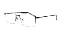 SAINT LAURENT Metal Rectangular Eyeglass Frames Men's Black