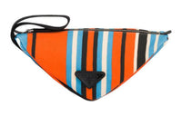 PRADA Triangle Canvas Handbag Clutch Men's Orange