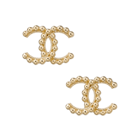 CHANEL Stud Earrings Women's Gold