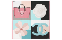 CHANEL Silk Scarves Women's Pink