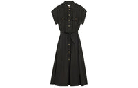 CELINE Short Sleeved Dresses Women's Black