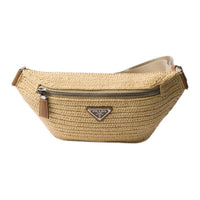 PRADA Calfskin Fanny Pack Women's Natural