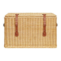 CELINE Rattan Storage Box Unisex Yellow