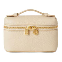 Loro Piana ExtraPocket Stamped Calfskin Charm Bag Accessory Women's Stone Color Multisun Gold