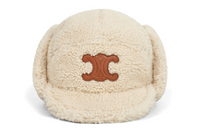 CELINE Triomphe Shapka In Shearling