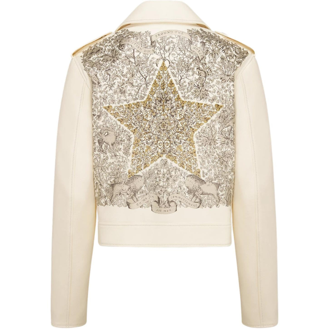 DIOR Leather Jacket Women's Ecru