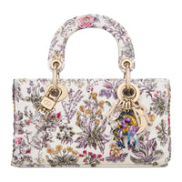 DIOR Lady D JOY Calfskin One Shoulder Handbag Micro Women's Ecru