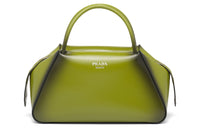 PRADA Shiny Leather Shoulder Bag Crossbody Bag Handbag Medium Size Women's