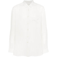 SAINT LAURENT Logo embroidered Striped Shirt