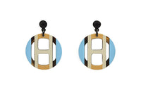 HERMES Earrings Women's Blue