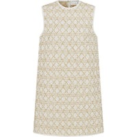 DIOR SS25 Sleeveless Dress Women's White Gold