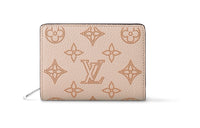 LOUIS VUITTON Cow Leather Wallet Women's Light Umber