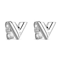 LOUIS VUITTON Gold Stud Earrings Women's Gold/Silver