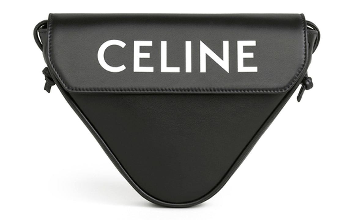 CELINE Smooth Cow Leather Triangle Bag Shoulder Bag Crossbody Bag Regular Men's Black