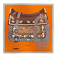 HERMES Cashmere Shawls Women's Orange