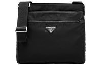 PRADA Saffiano Fabric Crossbody Bag Men's Black