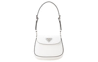 PRADA Cleo Leather Shoulder Bag Women's White