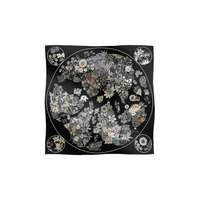 HERMES Silk Scarves Women's Black